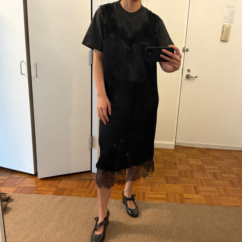 Sea Lorraine Lace Combo Dress in Black